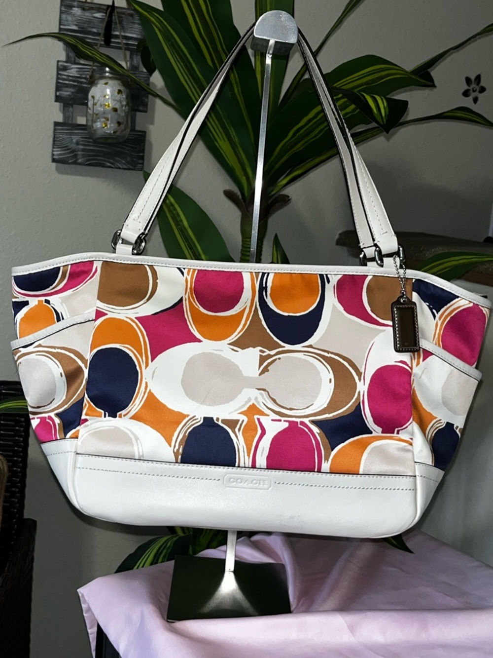 Coach multicolor Scarf Print Bag